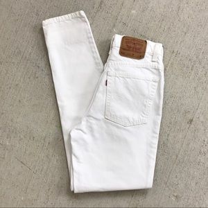 VINTAGE 512 LEVIS 💯 cotton white jeans 27-28